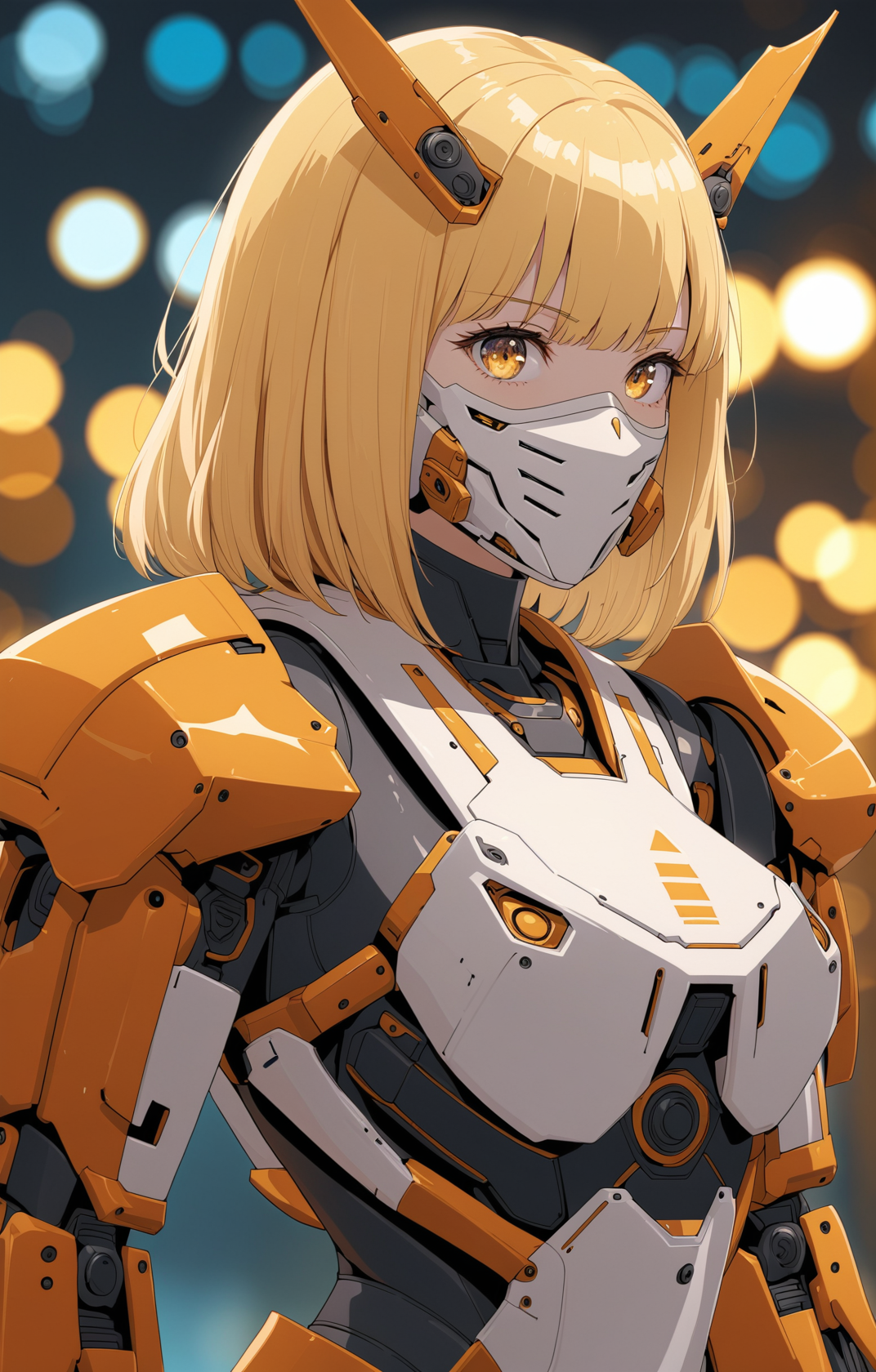 31073689-2540058663-1girl, mecha suit, samurai face mask, menpo, upper body, underboob, portrait, white orange armor, blonde shimmering hair, 8K, RA.png